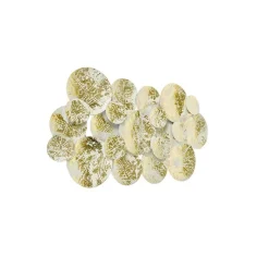 Decorateive oosterse wandlamp goud met wit 2-lichts - Hikina