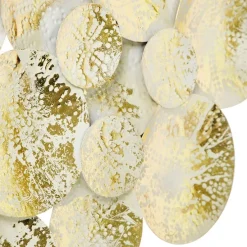 Decorateive oosterse wandlamp goud met wit 2-lichts - Hikina