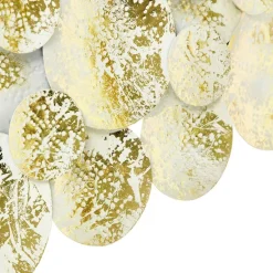 Decorateive oosterse wandlamp goud met wit 2-lichts - Hikina