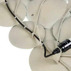 Decorateive oosterse wandlamp goud met wit 2-lichts - Hikina