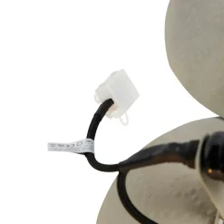 Decorateive oosterse wandlamp goud met wit 2-lichts - Hikina