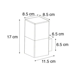 Denmark moderne buitenwandlamp grijs IP44