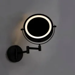 Design badkamerspiegel zwart incl. LED verstelbaar IP44 - Vicino