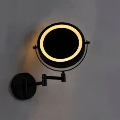 Design badkamerspiegel zwart incl. LED verstelbaar IP44 - Vicino