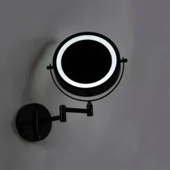 Design badkamerspiegel zwart incl. LED verstelbaar IP44 - Vicino