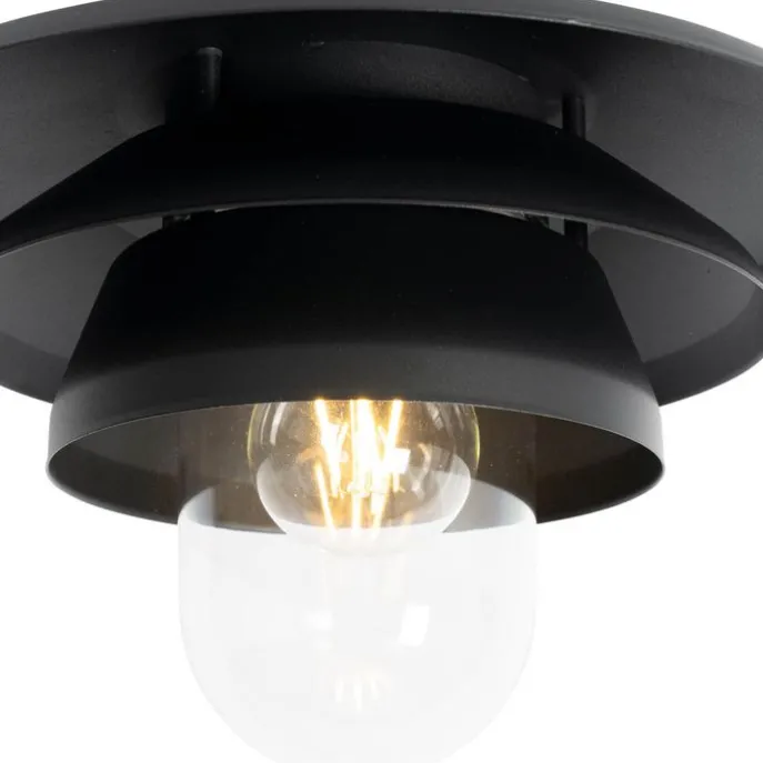 Design buiten plafondlamp zwart IP44 - Morty