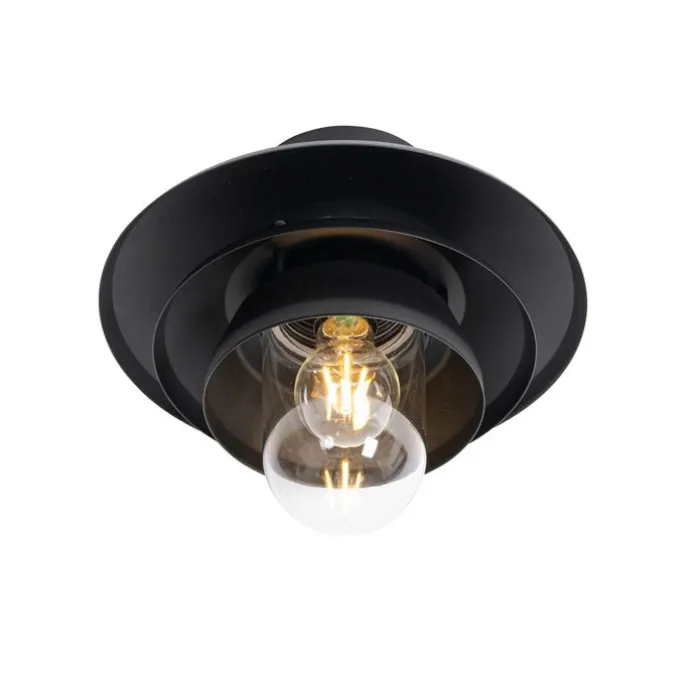Design buiten plafondlamp zwart IP44 - Morty