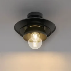Design buiten plafondlamp zwart IP44 - Morty