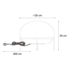 Design buiten tafellamp zwart - Jannie