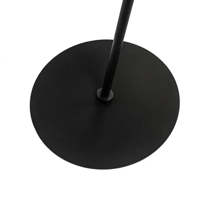 Design buiten vloerlamp zwart met witte kap IP44 - Robbert