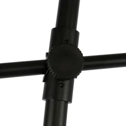 Design buiten vloerlamp zwart met witte kap IP44 - Robbert