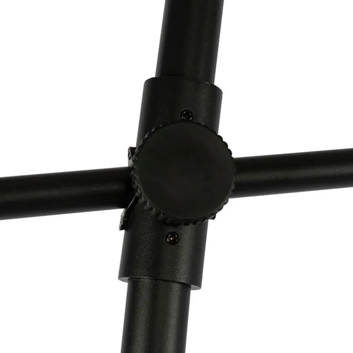 Design buiten vloerlamp zwart met witte kap IP44 - Robbert