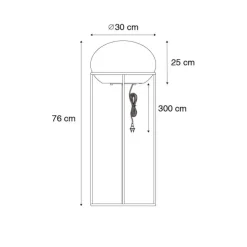 Design buiten vloerlamp zwart - Jannie