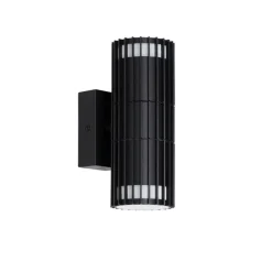 Design buiten wandlamp zwart 2-lichts IP44 - Boris