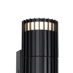 Design buiten wandlamp zwart 2-lichts IP44 - Boris