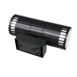 Design buiten wandlamp zwart 2-lichts IP44 - Boris