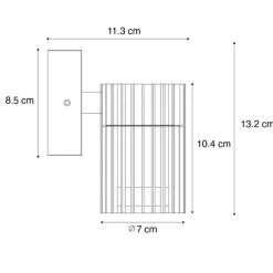 Design buiten wandlamp zwart IP44 - Boris