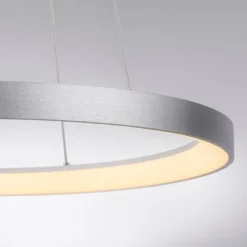 Design hanglamp aluminium incl. LED dimbaar easylift - Hoop