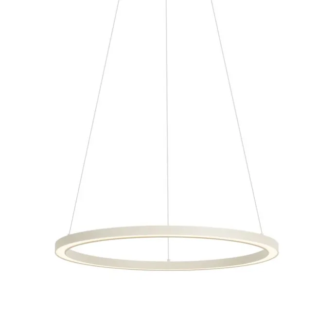 Design hanglamp beige 60cm incl. LED 3-staps dimbaar - Girello
