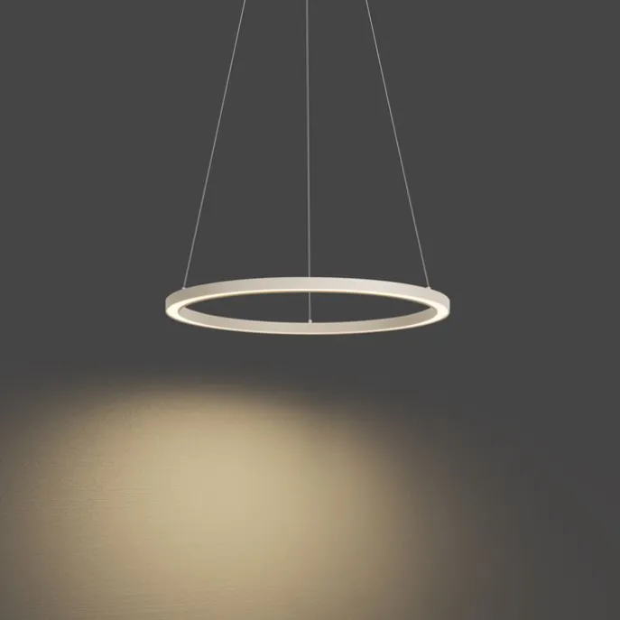 Design hanglamp beige 60cm incl. LED 3-staps dimbaar - Girello