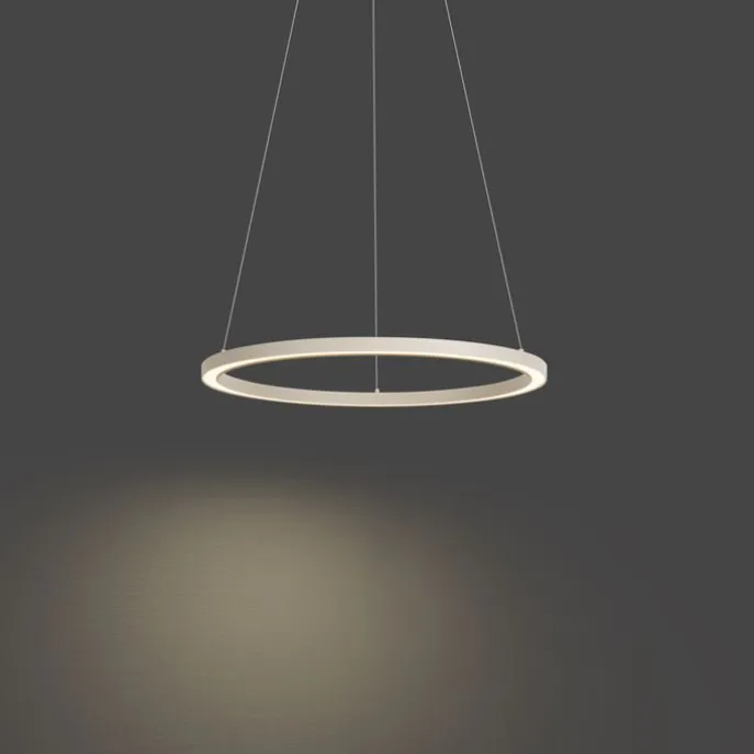 Design hanglamp beige 60cm incl. LED 3-staps dimbaar - Girello