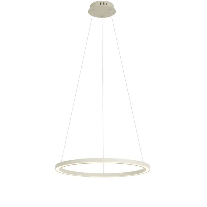 Design hanglamp beige 60cm incl. LED 3-staps dimbaar - Girello