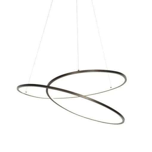 Design hanglamp brons 72 cm incl. LED 3-staps dimbaar - Rowan