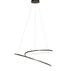 Design hanglamp brons 72 cm incl. LED 3-staps dimbaar - Rowan