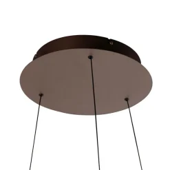 Design hanglamp brons incl. LED dimbaar easylift - Hoop