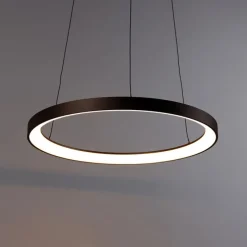 Design hanglamp brons incl. LED dimbaar easylift - Hoop