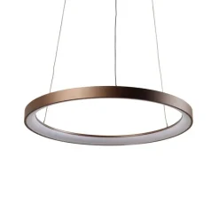 Design hanglamp brons incl. LED dimbaar easylift - Hoop