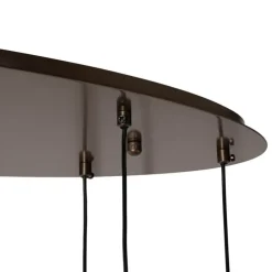 Design hanglamp donker brons met helder glas 12-lichts - Inge