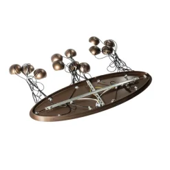 Design hanglamp donker brons met helder glas 12-lichts - Inge