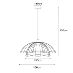 Design hanglamp donkerbrons 66 cm - Pua