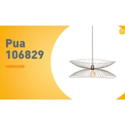 Design hanglamp donkerbrons met dubbele kap - Pua