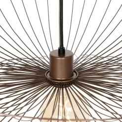 Design hanglamp donkerbrons met dubbele kap - Pua