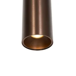 Design hanglamp donkerbrons incl. rail adapter 1-fase - Iconic Tubo