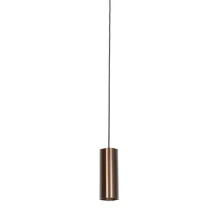 Design hanglamp donkerbrons incl. rail adapter 1-fase - Iconic Tubo