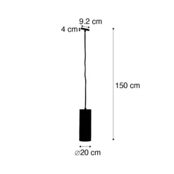 Design hanglamp donkerbrons incl. rail adapter 1-fase - Slimline Tubo