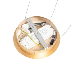 Design hanglamp goud 80 cm incl. LED 3-staps dimbaar - Anello