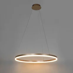 Design hanglamp goud 80 cm incl. LED 3-staps dimbaar - Anello