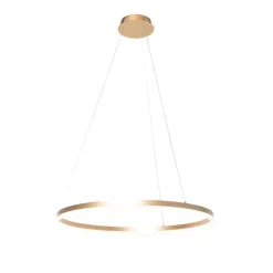 Design hanglamp goud 80 cm incl. LED 3-staps dimbaar - Anello