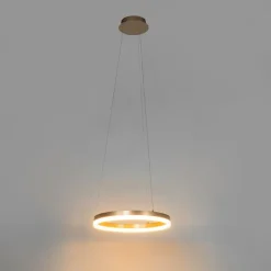 Design hanglamp goud 40 cm incl. LED 3-staps dimbaar - Anello