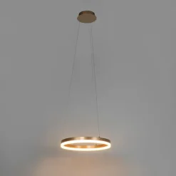 Design hanglamp goud 40 cm incl. LED 3-staps dimbaar - Anello