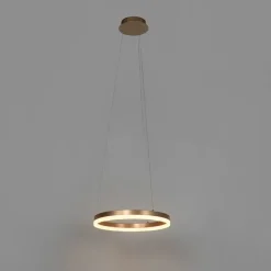 Design hanglamp goud 40 cm incl. LED 3-staps dimbaar - Anello