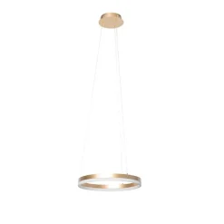 Design hanglamp goud 40 cm incl. LED 3-staps dimbaar - Anello