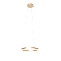 Design hanglamp goud 40 cm incl. LED 3-staps dimbaar - Anello