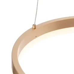 Design hanglamp goud 40 cm incl. LED 3-staps dimbaar - Anello