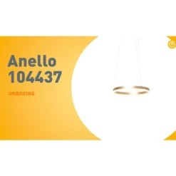 Design hanglamp goud 40 cm incl. LED 3-staps dimbaar - Anello