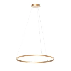 Design hanglamp goud 60 cm incl. LED 3-staps dimbaar - Anello